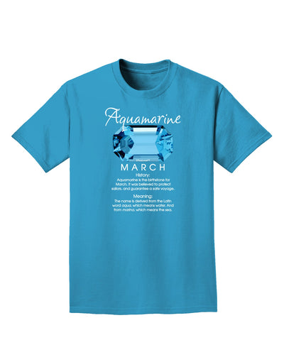 Birthstone Aquamarine Adult Dark T-Shirt-Mens T-Shirt-TooLoud-Turquoise-Small-Davson Sales