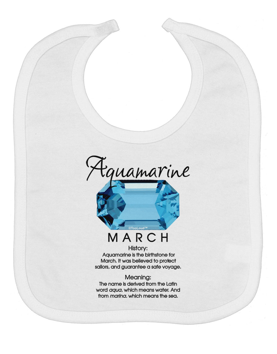 Birthstone Aquamarine Baby Bib