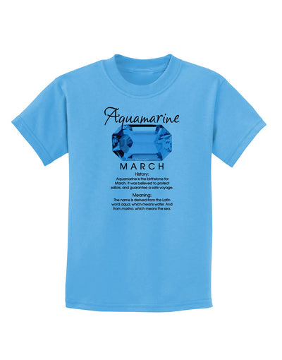 Birthstone Aquamarine Childrens T-Shirt-Childrens T-Shirt-TooLoud-Aquatic-Blue-X-Small-Davson Sales