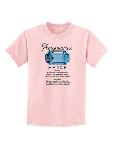 Birthstone Aquamarine Childrens T-Shirt-Childrens T-Shirt-TooLoud-PalePink-X-Small-Davson Sales