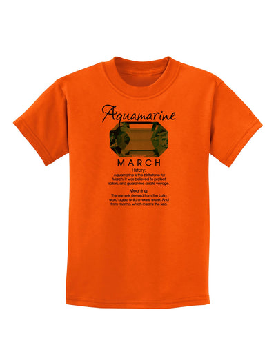 Birthstone Aquamarine Childrens T-Shirt-Childrens T-Shirt-TooLoud-Orange-X-Small-Davson Sales