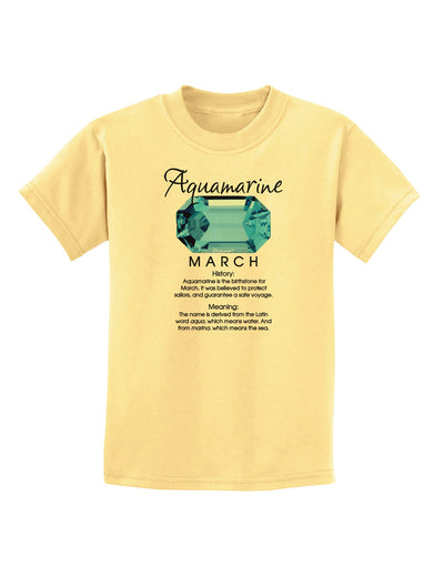 Birthstone Aquamarine Childrens T-Shirt-Childrens T-Shirt-TooLoud-Daffodil-Yellow-X-Small-Davson Sales