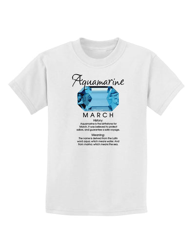 Birthstone Aquamarine Childrens T-Shirt-Childrens T-Shirt-TooLoud-White-X-Small-Davson Sales