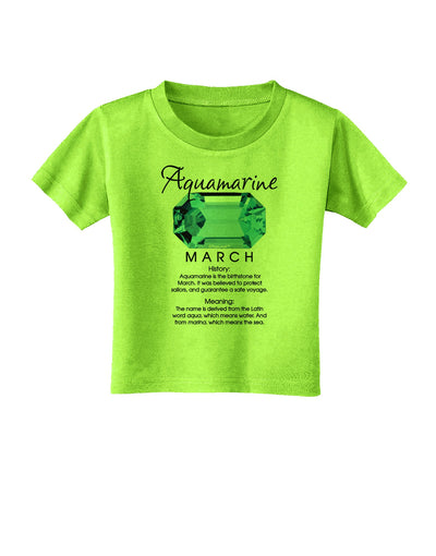 Birthstone Aquamarine Toddler T-Shirt-Toddler T-Shirt-TooLoud-Lime-Green-2T-Davson Sales