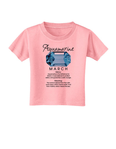 Birthstone Aquamarine Toddler T-Shirt-Toddler T-Shirt-TooLoud-Candy-Pink-2T-Davson Sales