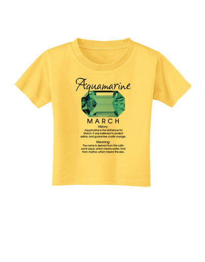 Birthstone Aquamarine Toddler T-Shirt-Toddler T-Shirt-TooLoud-Yellow-2T-Davson Sales