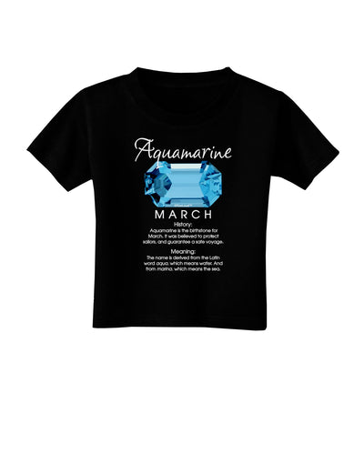 Birthstone Aquamarine Toddler T-Shirt Dark-Toddler T-Shirt-TooLoud-Black-2T-Davson Sales