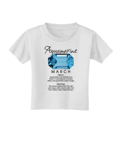 Birthstone Aquamarine Toddler T-Shirt-Toddler T-Shirt-TooLoud-White-2T-Davson Sales