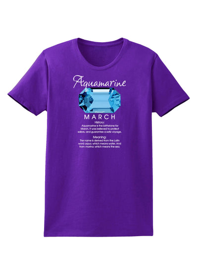 Birthstone Aquamarine Womens Dark T-Shirt-TooLoud-Purple-X-Small-Davson Sales