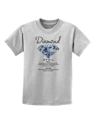 Birthstone Diamond Childrens T-Shirt-Childrens T-Shirt-TooLoud-AshGray-X-Small-Davson Sales