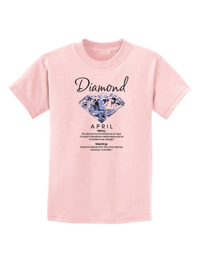 Birthstone Diamond Childrens T-Shirt-Childrens T-Shirt-TooLoud-PalePink-X-Small-Davson Sales