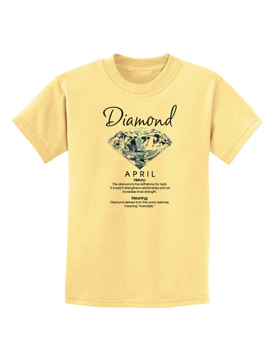 Birthstone Diamond Childrens T-Shirt-Childrens T-Shirt-TooLoud-Daffodil-Yellow-X-Small-Davson Sales