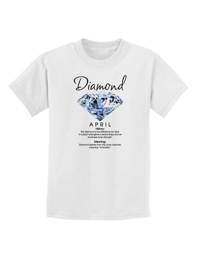 Birthstone Diamond Childrens T-Shirt-Childrens T-Shirt-TooLoud-White-X-Small-Davson Sales