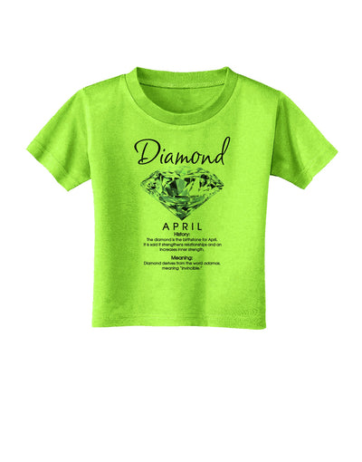 Birthstone Diamond Toddler T-Shirt-Toddler T-Shirt-TooLoud-Lime-Green-2T-Davson Sales