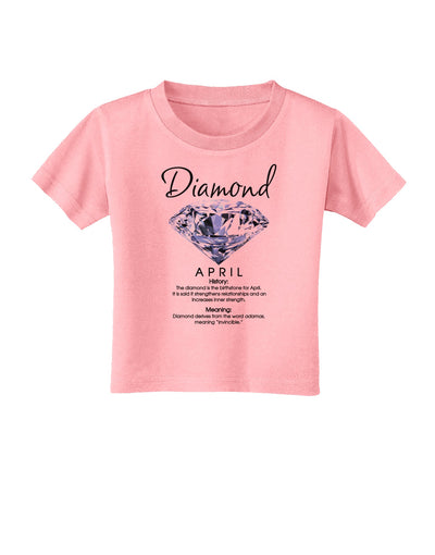 Birthstone Diamond Toddler T-Shirt-Toddler T-Shirt-TooLoud-Candy-Pink-2T-Davson Sales