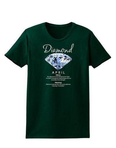 Birthstone Diamond Womens Dark T-Shirt-TooLoud-Forest-Green-Small-Davson Sales