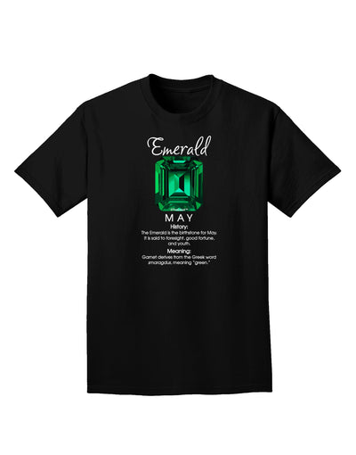 Birthstone Emerald Adult Dark T-Shirt-Mens T-Shirt-TooLoud-Black-Small-Davson Sales