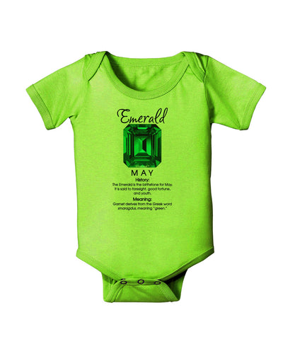 Birthstone Emerald Baby Romper Bodysuit-Baby Romper-TooLoud-Lime-06-Months-Davson Sales