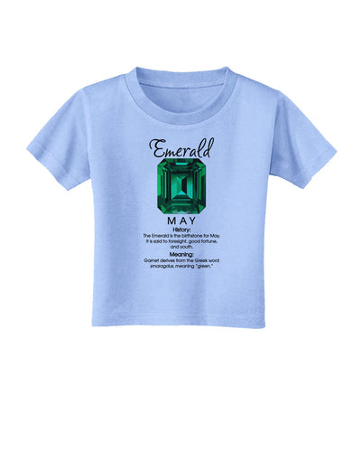 Birthstone Emerald Toddler T-Shirt-Toddler T-Shirt-TooLoud-Aquatic-Blue-2T-Davson Sales