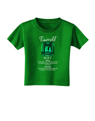 Birthstone Emerald Toddler T-Shirt Dark-Toddler T-Shirt-TooLoud-Clover-Green-2T-Davson Sales