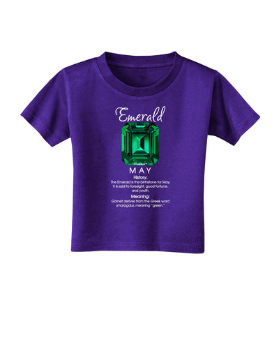 Birthstone Emerald Toddler T-Shirt Dark-Toddler T-Shirt-TooLoud-Purple-2T-Davson Sales