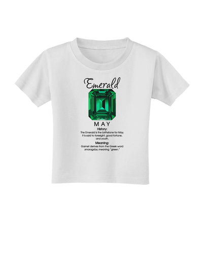 Birthstone Emerald Toddler T-Shirt-Toddler T-Shirt-TooLoud-White-2T-Davson Sales