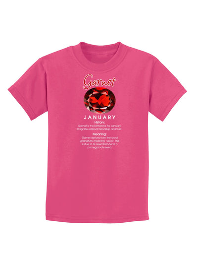 Birthstone Garnet Childrens Dark T-Shirt-Childrens T-Shirt-TooLoud-Sangria-X-Small-Davson Sales