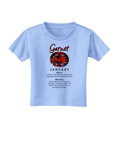 Birthstone Garnet Toddler T-Shirt-Toddler T-Shirt-TooLoud-Aquatic-Blue-2T-Davson Sales