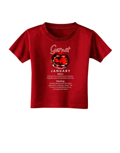 Birthstone Garnet Toddler T-Shirt Dark-Toddler T-Shirt-TooLoud-Red-2T-Davson Sales