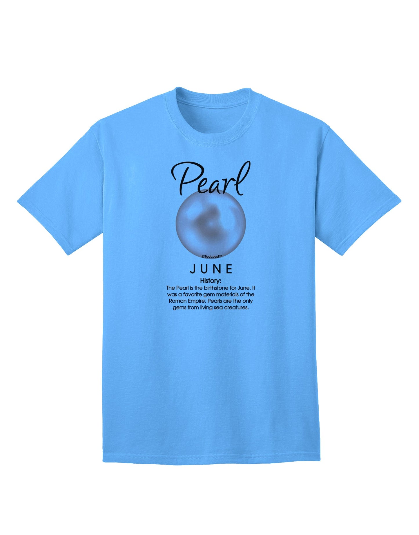 Birthstone Pearl Adult T-Shirt: A Unique Blend of Style and Personalization-Mens T-shirts-TooLoud-Aquatic-Blue-Small-Davson Sales