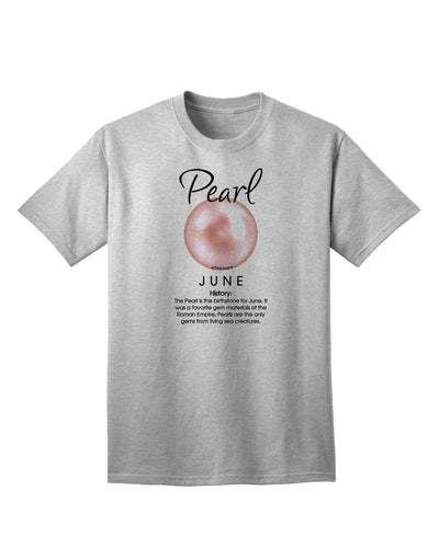 Birthstone Pearl Adult T-Shirt: A Unique Blend of Style and Personalization-Mens T-shirts-TooLoud-AshGray-Small-Davson Sales