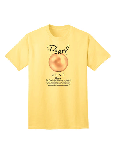 Birthstone Pearl Adult T-Shirt: A Unique Blend of Style and Personalization-Mens T-shirts-TooLoud-Yellow-Small-Davson Sales