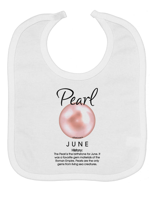 Birthstone Pearl Baby Bib