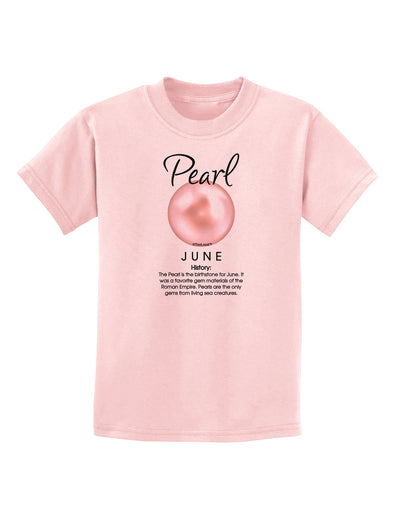 Birthstone Pearl Childrens T-Shirt-Childrens T-Shirt-TooLoud-PalePink-X-Small-Davson Sales