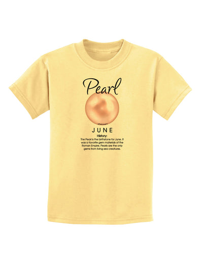 Birthstone Pearl Childrens T-Shirt-Childrens T-Shirt-TooLoud-Daffodil-Yellow-X-Small-Davson Sales