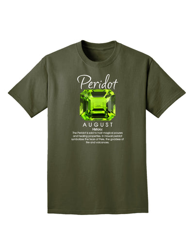 Birthstone Peridot Adult Dark T-Shirt-Mens T-Shirt-TooLoud-Military-Green-Small-Davson Sales