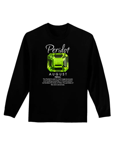 Birthstone Peridot Adult Long Sleeve Dark T-Shirt-TooLoud-Black-Small-Davson Sales