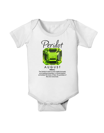 Birthstone Peridot Baby Romper Bodysuit-Baby Romper-TooLoud-White-06-Months-Davson Sales