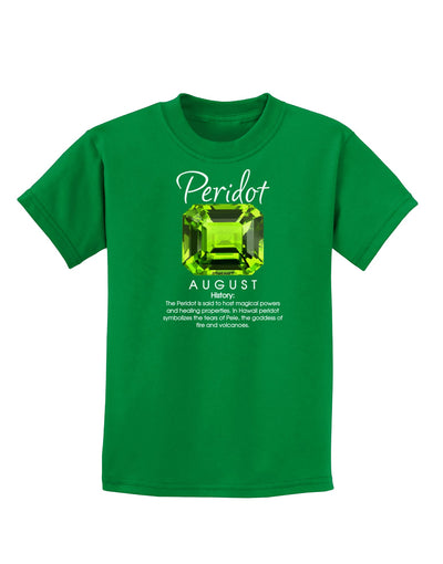 Birthstone Peridot Childrens Dark T-Shirt-Childrens T-Shirt-TooLoud-Kelly-Green-X-Small-Davson Sales