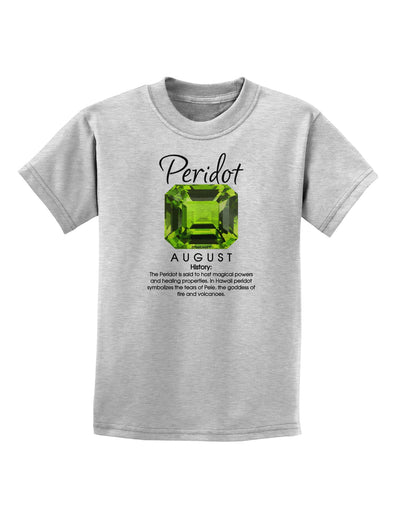 Birthstone Peridot Childrens T-Shirt-Childrens T-Shirt-TooLoud-AshGray-X-Small-Davson Sales