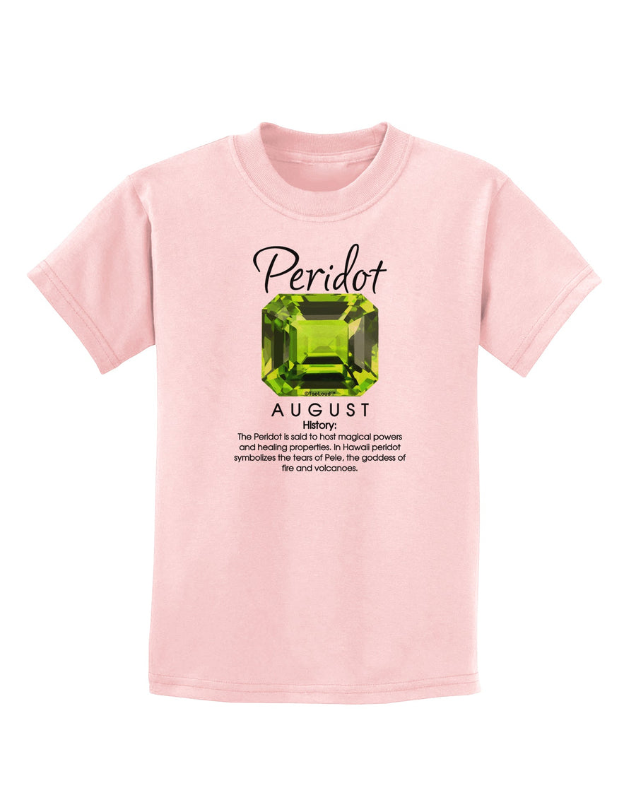 Birthstone Peridot Childrens T-Shirt-Childrens T-Shirt-TooLoud-White-X-Small-Davson Sales