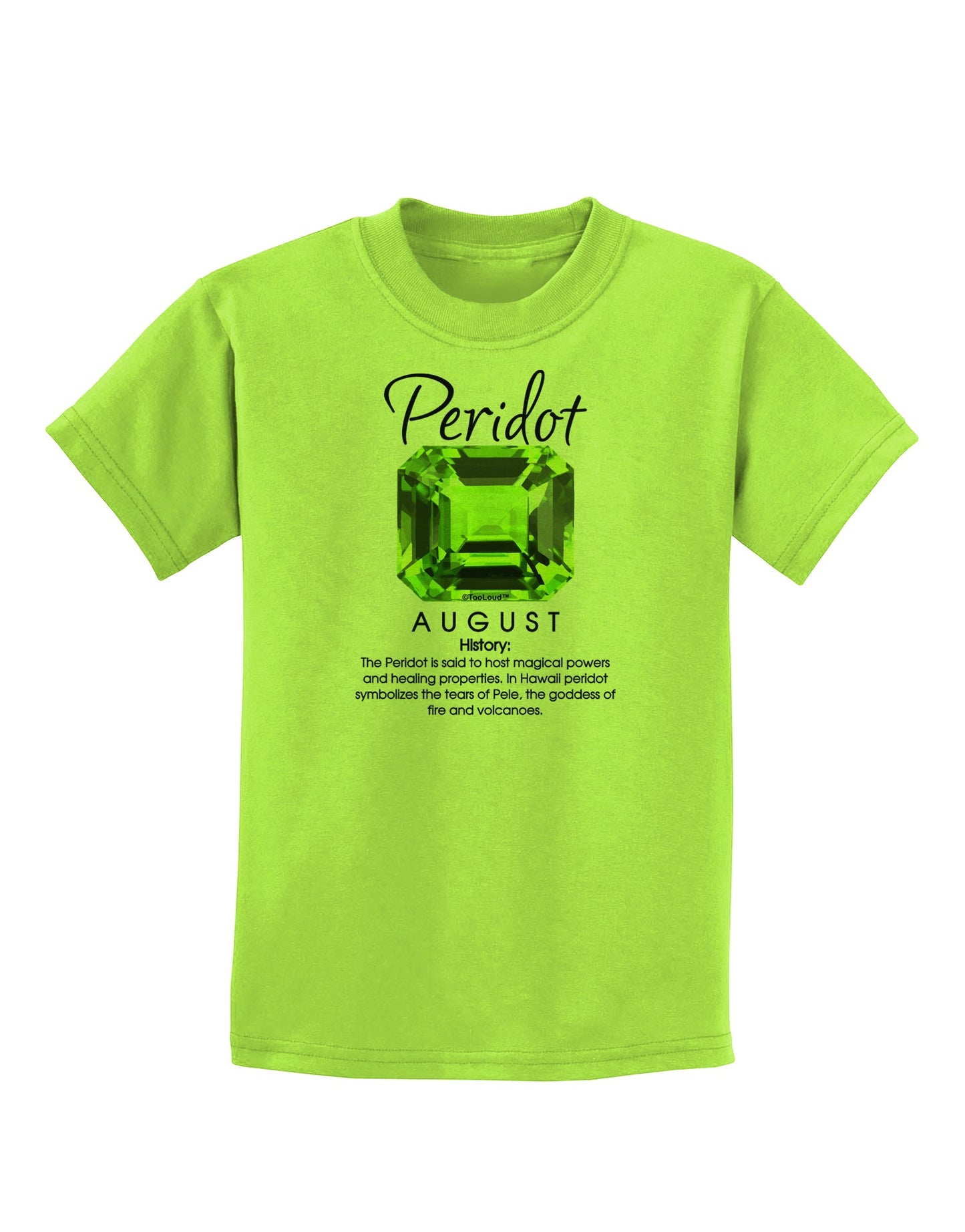Birthstone Peridot Childrens T-Shirt-Childrens T-Shirt-TooLoud-Lime-Green-X-Small-Davson Sales