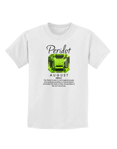 Birthstone Peridot Childrens T-Shirt-Childrens T-Shirt-TooLoud-White-X-Small-Davson Sales