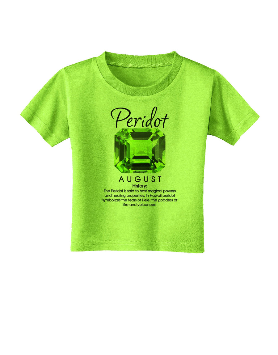 Birthstone Peridot Toddler T-Shirt-Toddler T-Shirt-TooLoud-White-2T-Davson Sales