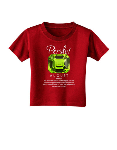 Birthstone Peridot Toddler T-Shirt Dark-Toddler T-Shirt-TooLoud-Red-2T-Davson Sales