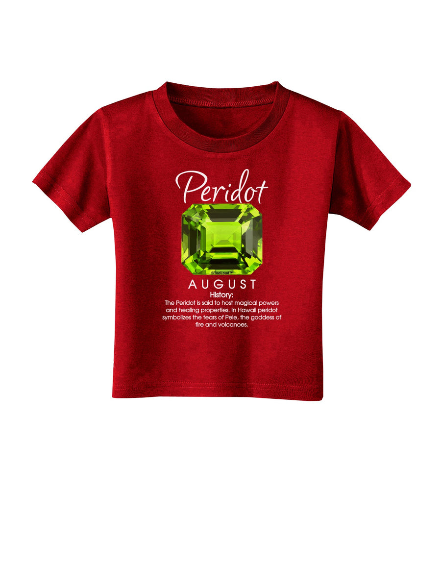 Birthstone Peridot Toddler T-Shirt Dark-Toddler T-Shirt-TooLoud-Black-2T-Davson Sales