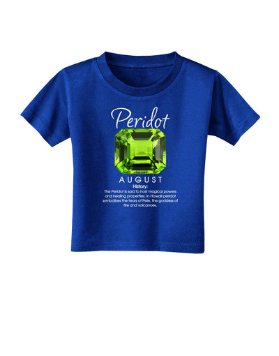 Birthstone Peridot Toddler T-Shirt Dark-Toddler T-Shirt-TooLoud-Royal-Blue-2T-Davson Sales