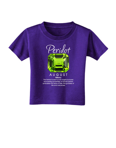 Birthstone Peridot Toddler T-Shirt Dark-Toddler T-Shirt-TooLoud-Purple-2T-Davson Sales