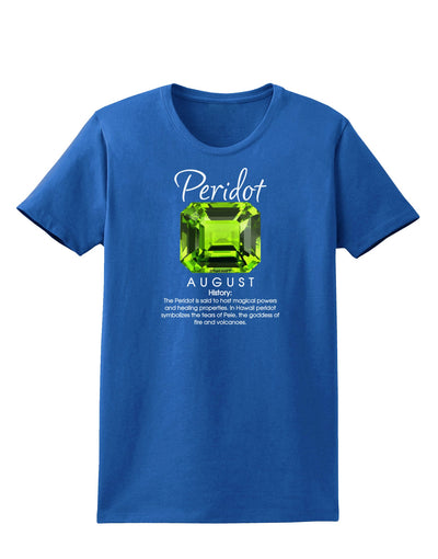 Birthstone Peridot Womens Dark T-Shirt-TooLoud-Royal-Blue-X-Small-Davson Sales