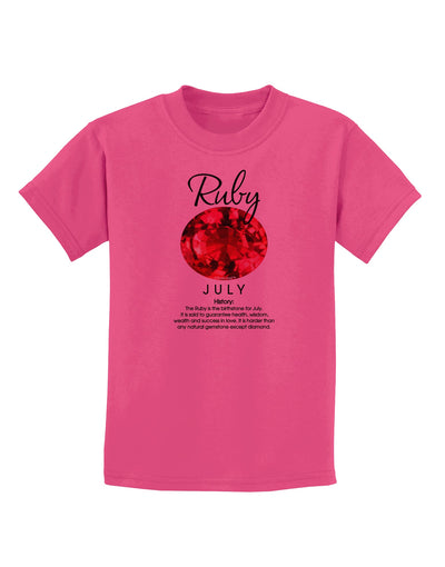 Birthstone Ruby Childrens T-Shirt-Childrens T-Shirt-TooLoud-Sangria-X-Small-Davson Sales